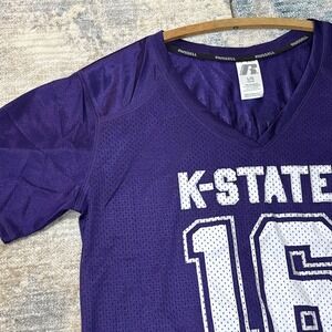 Russell K-State Wildcats Jersey Womens Large Purple Mesh NWT #16‎